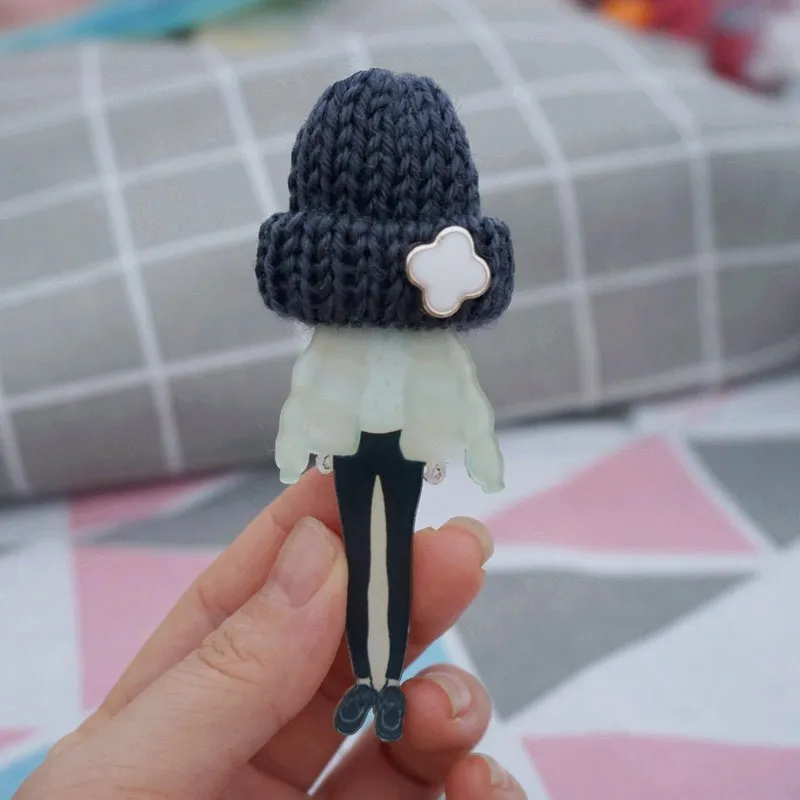 Женская милая шерстяная шляпа с яблоком брошь на булавке значки|Броши| |