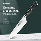 Универсальный многофункциональный нож XINZUO, лезвие 5 дюймов из высокоуглеродистой нержавеющей стали 1,4116, Германия