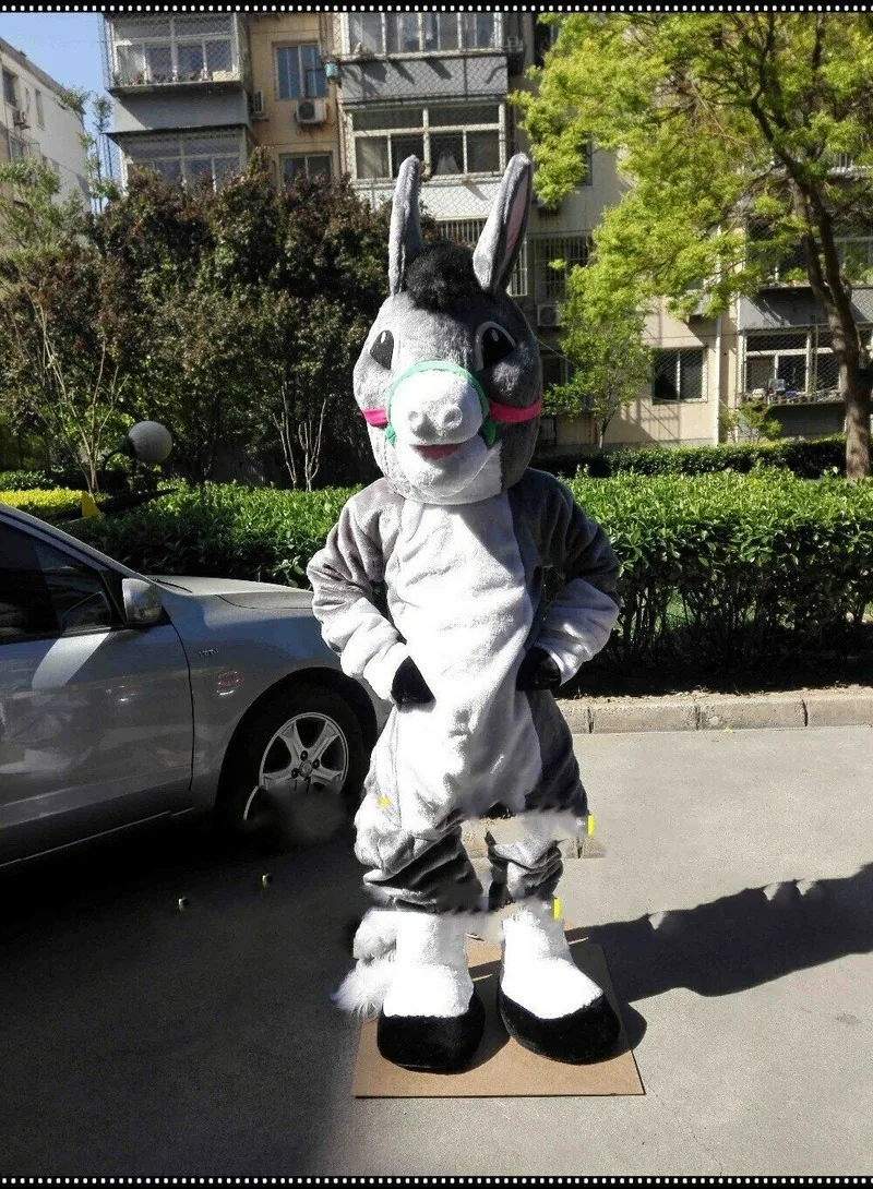 Костюм-талисман с изображением осла костюмы для косплея вечеринки игры наряды