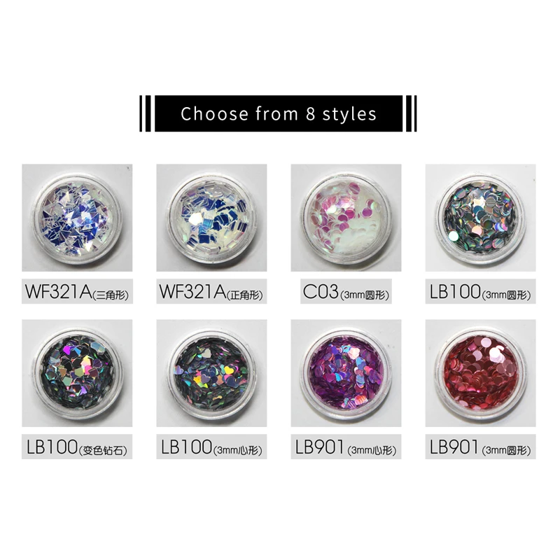 Zation 1 шт AB ногтей блестки пластинки звезда хлопья микс в виде звезды луны сердца