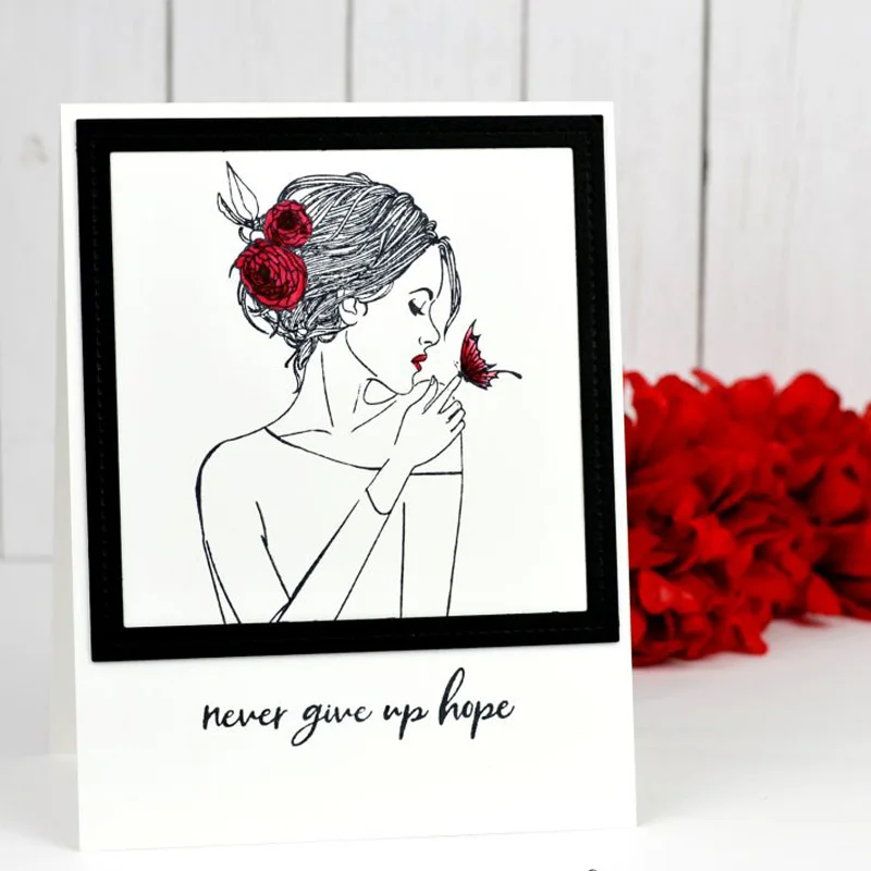 Модные/милые/красивые девушки/женские прозрачные штампы для рукоделия