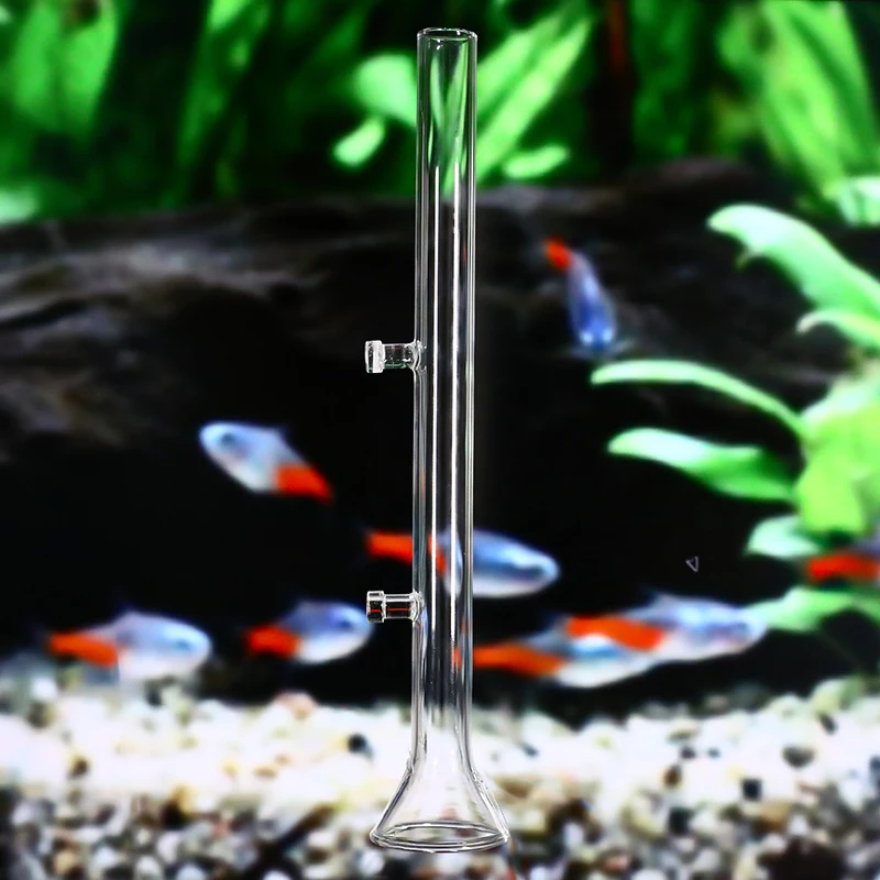 20/25/30/35/40/45cm Aquarium Feeding Glass Tube Pipe Fish Tank Crystal Shrimp Feeder Pet Supplies Cup Suction | Дом и сад