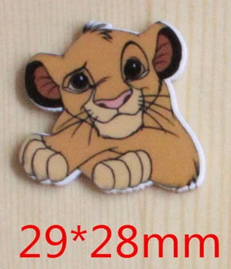 1 50 шт. 5 стилей микс милый мультфильм лев медведь кошка кролик Flatback Смола Кабошон животные плоское украшение из смолы DIY ремесло для украшения дома - Цвет: 1