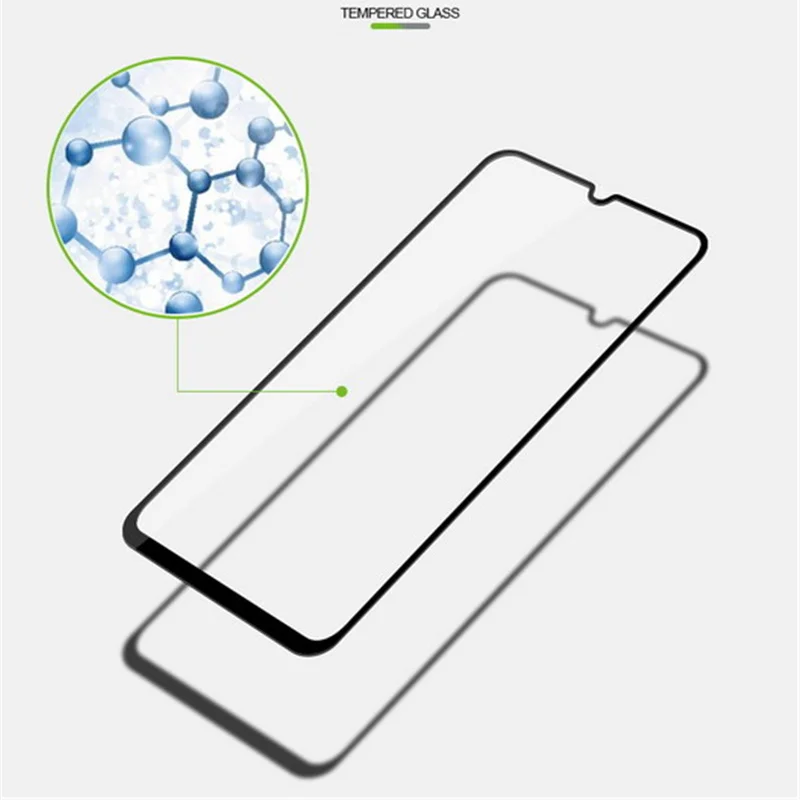2 piezas de vidrio templado para Samsung Galaxy A40s vidrio cubierta completa pegamento Protector de pantalla para Samsung A40s vidrio para Samsung Galaxy A40-2