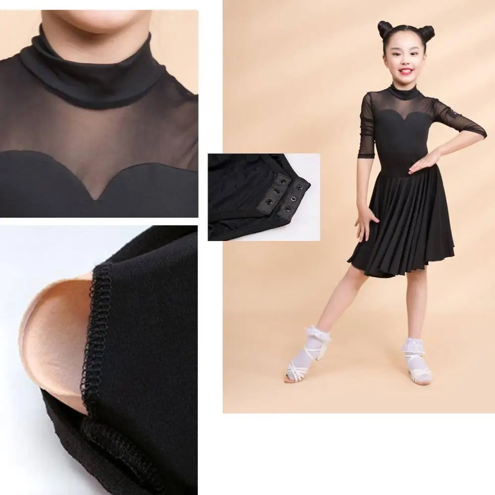 SY3005 детское профессиональное Сетчатое платье для латиноамериканских и