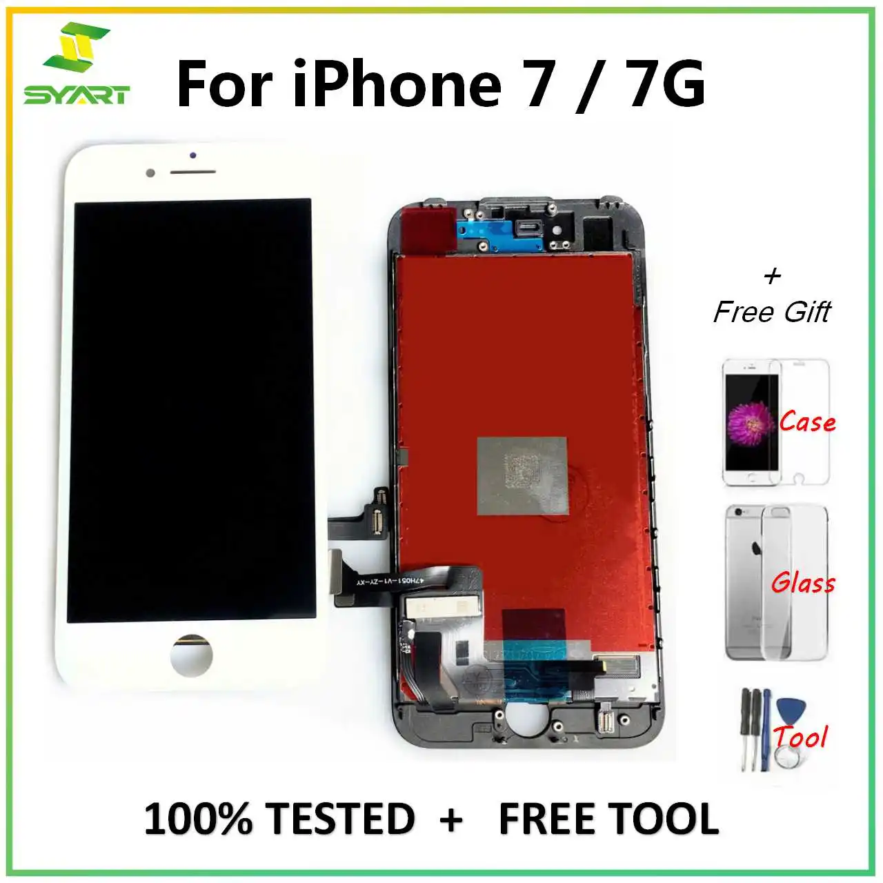 Телефон ЖК-дисплей s для iPhone 7 7 г ЖК-дисплей+ сенсорный экран дигитайзер сборка замена аксессуары для iPhone7 4," lcd-экраны