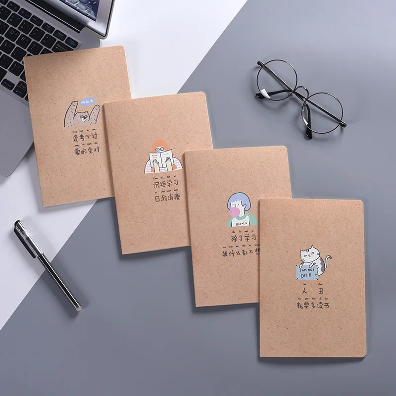 Милый мультяшный блокнот в стиле ретро оригинальный ученический набор книг для