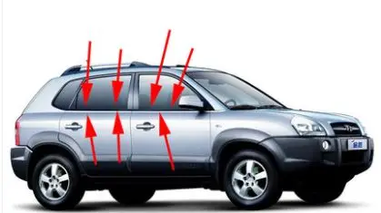 Уличная лента для Hyundai Tucson 2005-2009 4 шт.