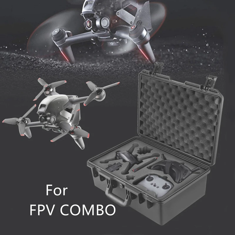 売る プロ防水ドローンボックストラベル収納袋ポータブルハードキャリングケースdji Fpvコンボカメラアクセサリー