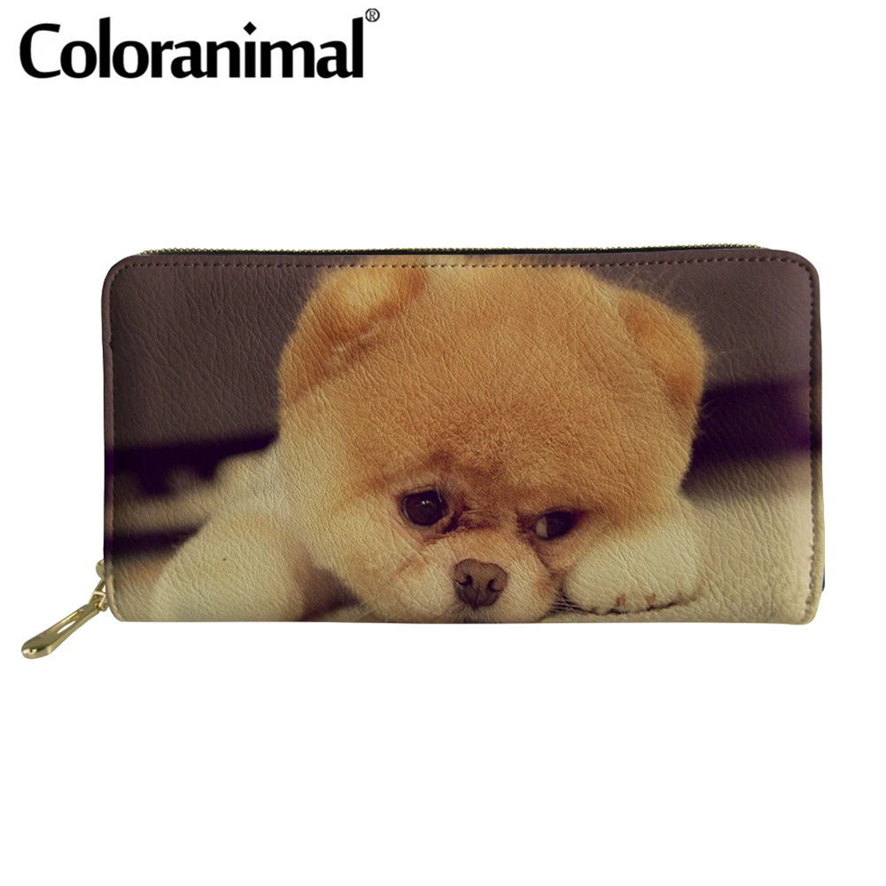 Женские кошельки и бумажники с принтом в виде милых кошек собак Coloranimal