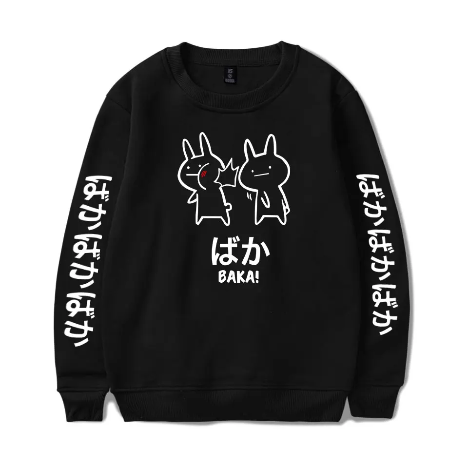 

Популярные бака кролика Slap Для женщин толстовка японская аниме Забавный Kawaii бака с принтом "Кролик" в стиле Харадзюку Толстовка Для женщин s ...