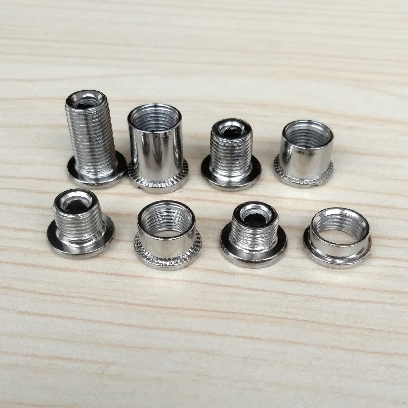

6 Sets Bicycle Crankset Steel Chainwheel ring Bolt & Nut Bike Parts M8 Pitch 0.75mm
