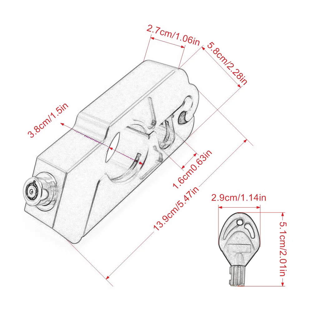 Для скутера ATV Анти кражи блокировки двигателя универсальная ручка CNC