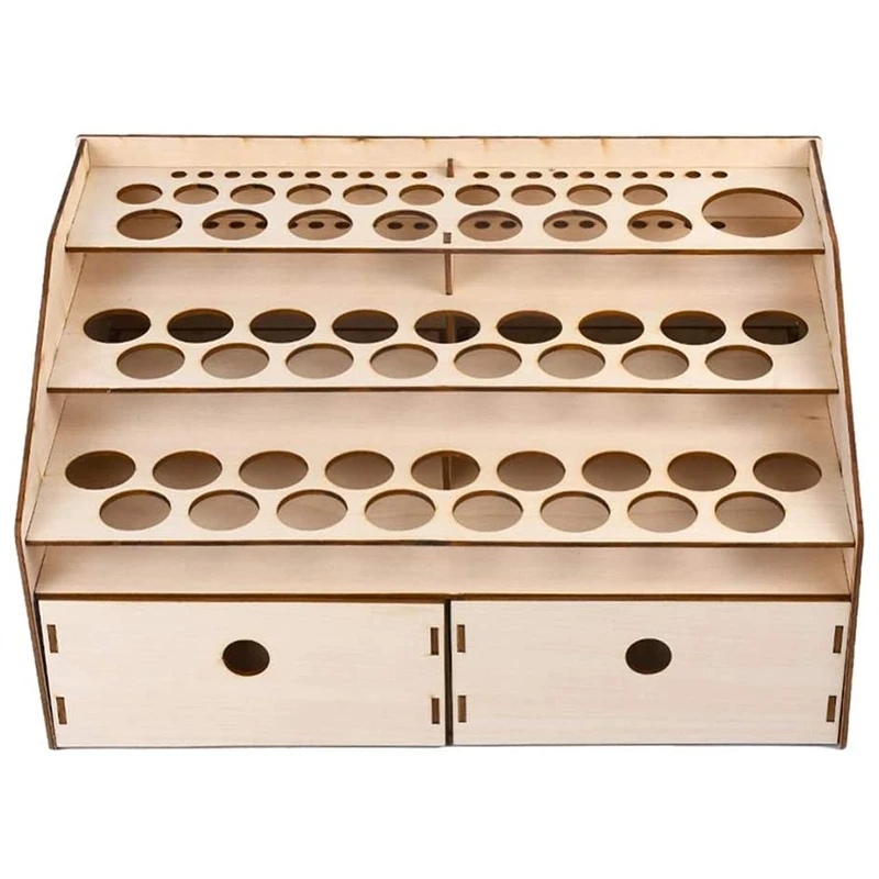 Wooden Paint Rack Stand Pigment Ink Bottle Tool Storage with Cabinet Holder Organizer | Канцтовары для офиса и дома