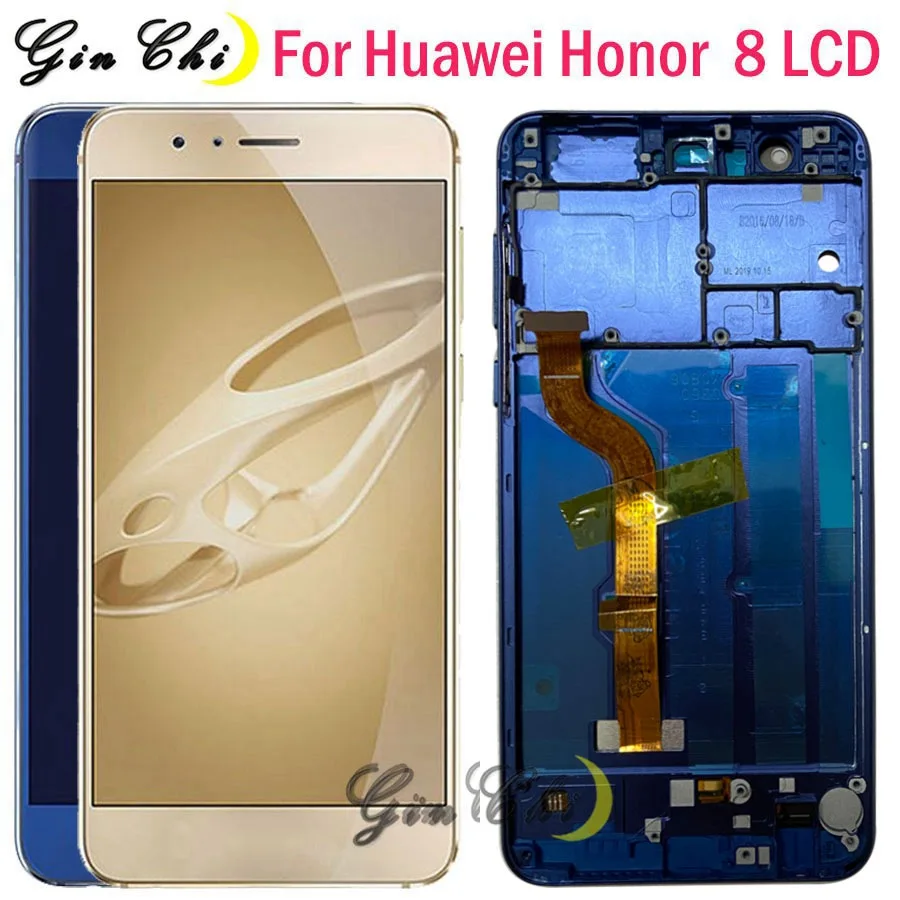 ЖК дисплей для Huawei Honor 8 с сенсорным экраном и дигитайзером рамкой искусственная