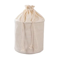 linen storage bags food container potato onion garlic toy storage basket cylinder flax potato storage bag