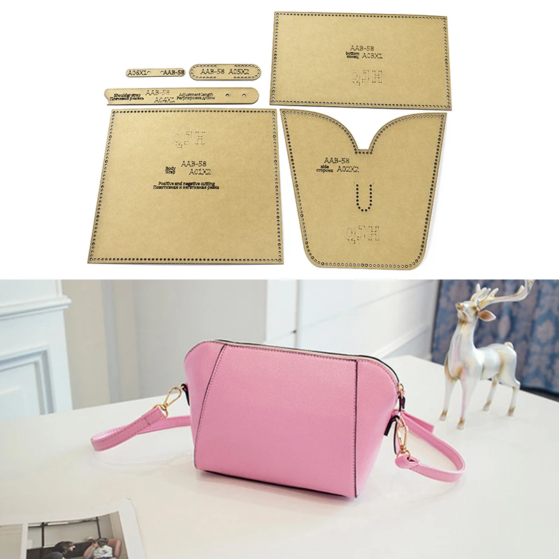 DIY ручной работы из кожи крафт бумага с шаблонами чертежей сумка Мобильный