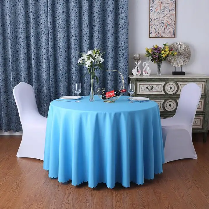 

Festival Tablecloth Solid Color Round Table Cloth Decoration For Home Wedding Party Hotel Restaurant Banquet Decor Table Cover