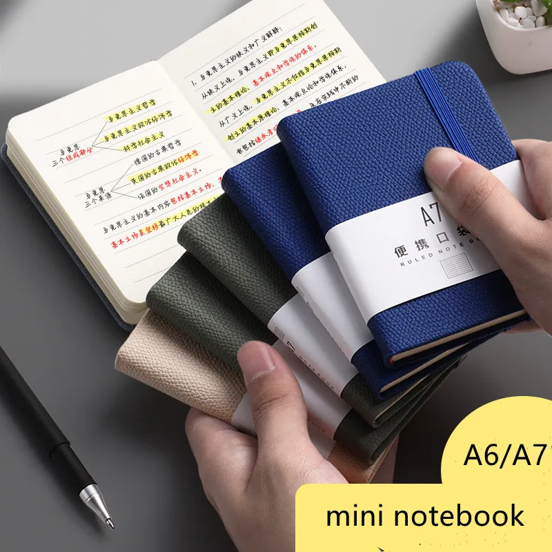 Мини карманный A7 блокнот ежедневник в твердой обложке журнал Ретро 100 лист