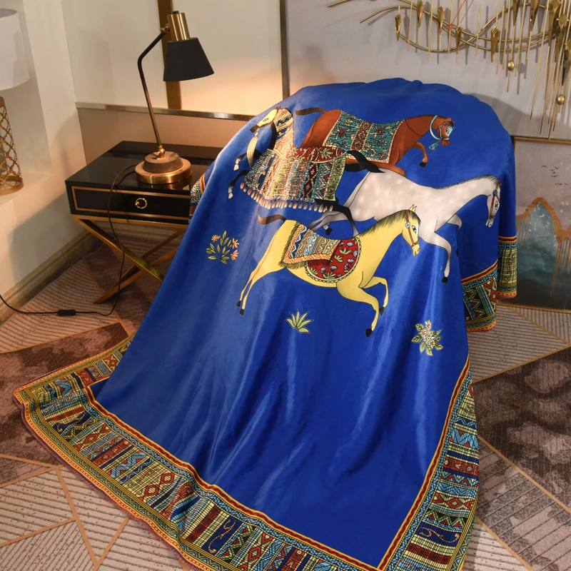 Новый итальянский классический стиль дворцовый дизайн бренд бархатная ткань