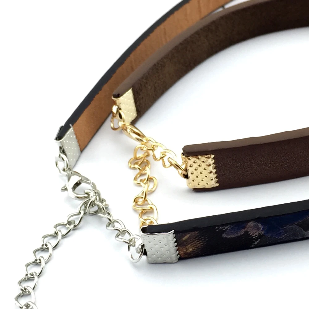 50 шт. металлические концевые колпачки золотистого и серебристого цвета