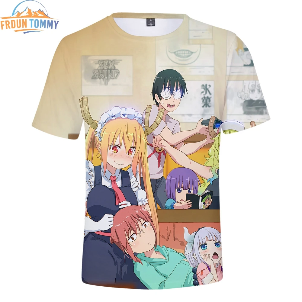 Новинка Kobayashi s dragon maid летние футболки с 3D принтом женская/Мужская Новая