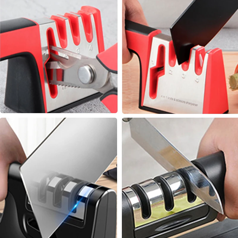 

Knife Sharpener 3 Stages Professional Kitchen Sharpening Stone Grinder knives Whetstone Sharpener Tool