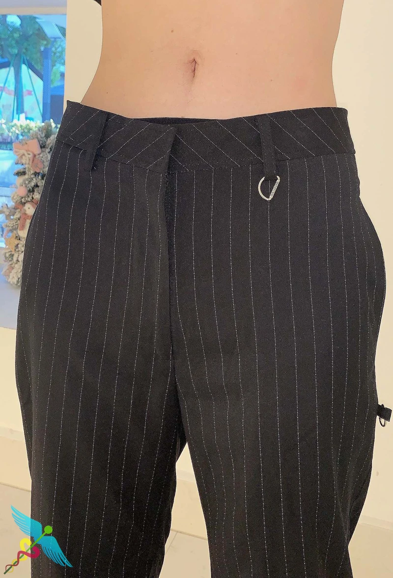 

WELLDONE Dress Pants for Wome Spring Autumn All Match High Quality Cotton Casual Check Loose Trousers We11done Elegant Fashion