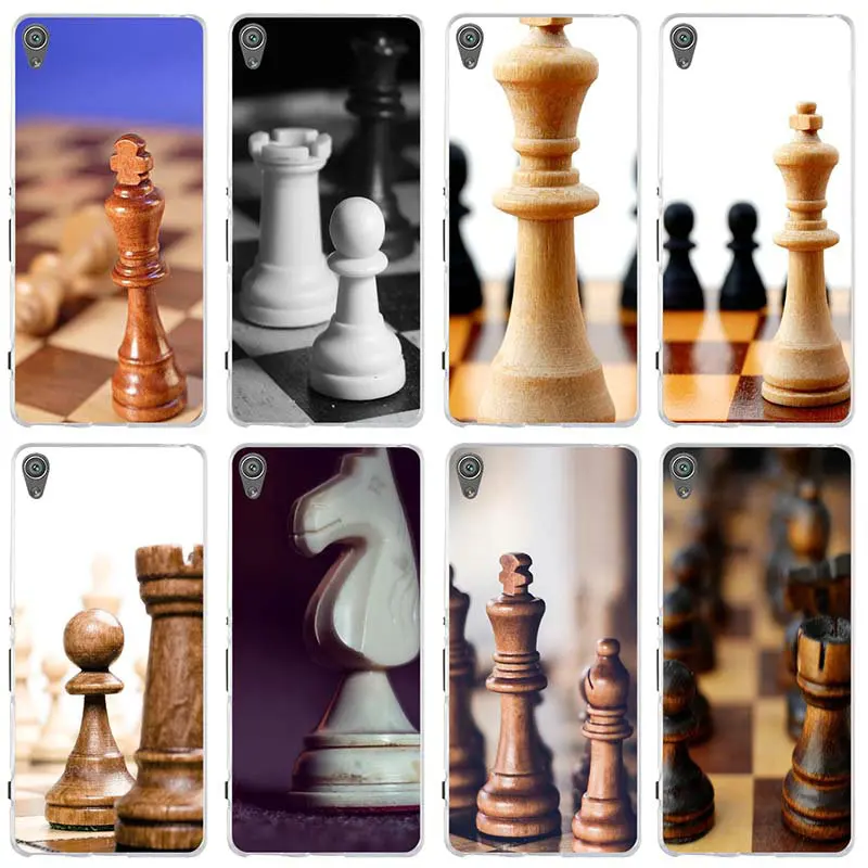 Мягкие прозрачные чехлы из ТПУ с шахматной доской для Sony Xperia E3 E5 T3 M2 M4 M5 XA XZ Z Z1 Z2 Z3 Z4
