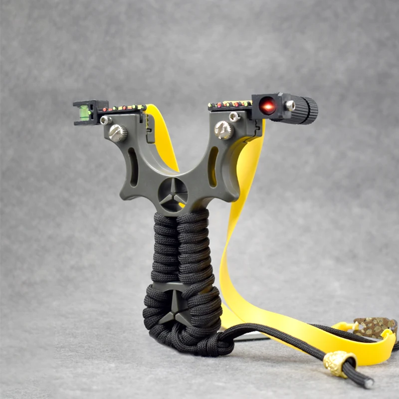 

New High Precision Resin Laser Slingshot Outdoor Hunting Flat Rubber Band Clip Slingshot Competitive Slingshot Toy