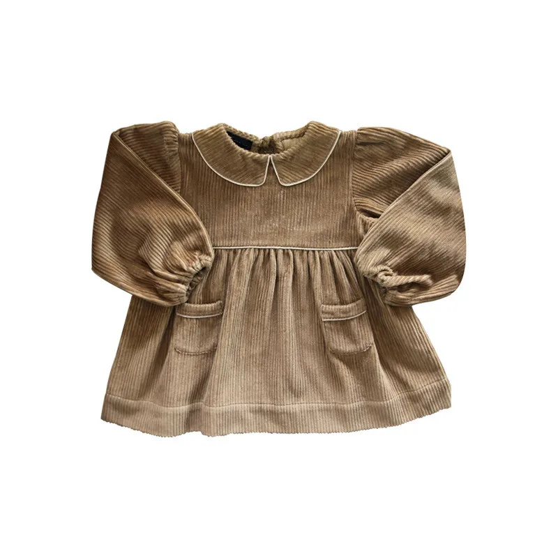 

Pre-sale 2020 Fall/Winter New BD Girls Shirt Retro Style Puff Sleeve Embroidered Lapel Button Top Girl Blouses