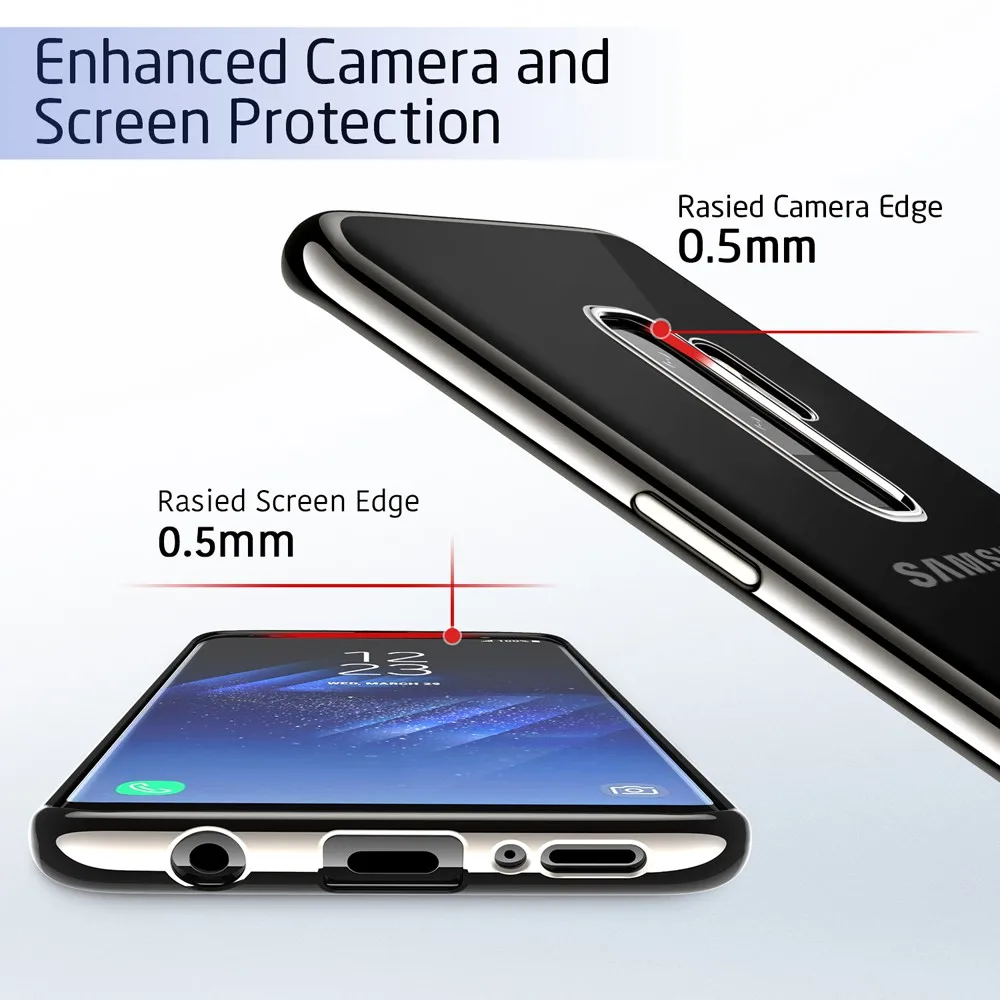Чехол для samsung Galaxy S9, S9 Plus, ESR, прозрачный, мягкий, TPU, покрытие, рамка, яркий, глянцевый, металлический, цветной, бампер, задняя крышка, Fundas