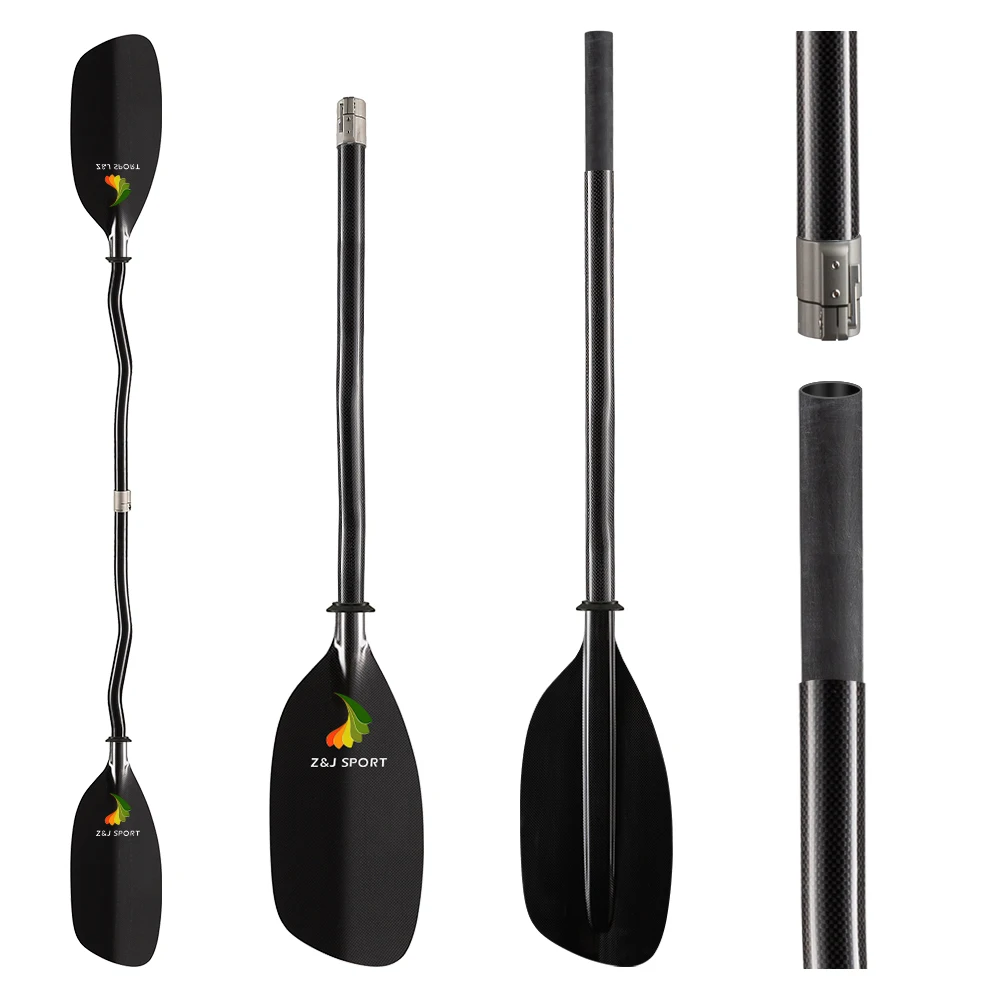 ZJ высокая производительность полностью из углеродного волокна Whitewater весло для