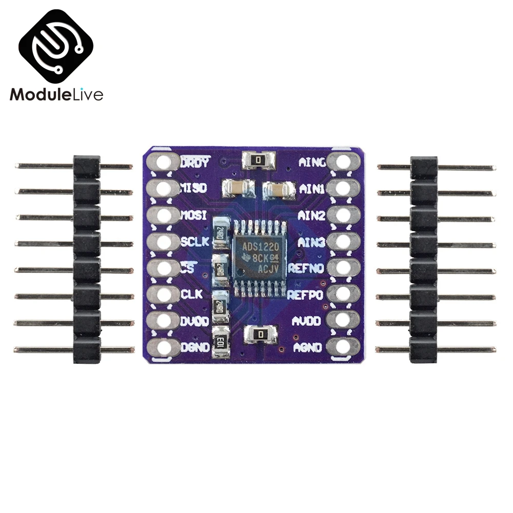 Низкая мощность CJMCU 1220 ADS1220 A/D конвертер ADC SPI 24 битный аналого цифровой модуль