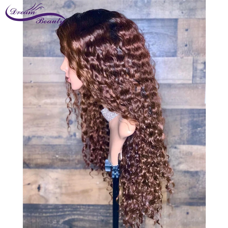 Dream beauty 13*6 парики из натуральных волос на кружеве с детскими волосами предварительно сорванные волосы remy волосы бразильские кудрявые бесклеевые парики