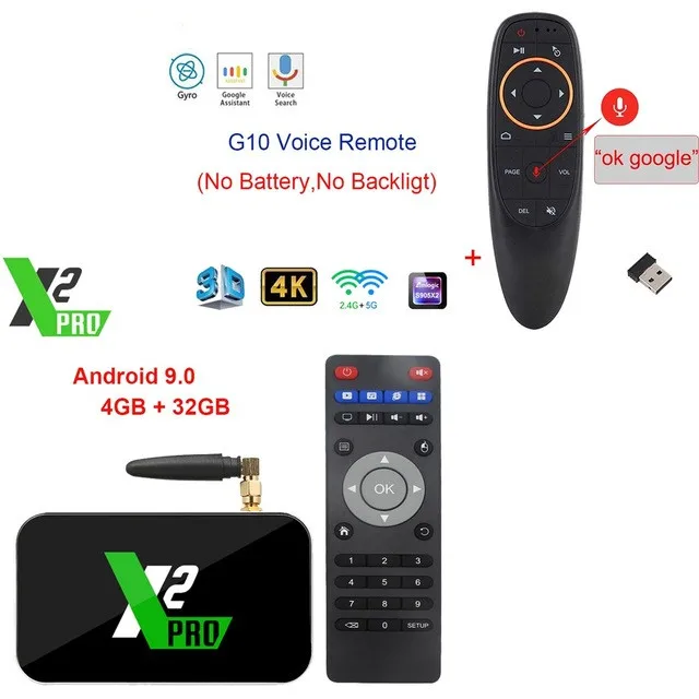 x2cube EN G10 Ugoos Android 9,0 2/4 г 16Г/32г/X2 Pro/X2 cube Смарт ТВ Box Amlogic S905X2 2,4G/5G Wi-Fi 1000 м Bluetooth Media Player Декодер каналов кабельного телевидения компьютерной приставки к телевизору - Цвет: x2cube EN G10