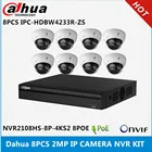 Система камер Dahua, 8 шт., 2MP IPC-HDBW4233R-ZS, 2,7-13,5 мм, зум-объектив, ip-камера, камера NVR2108HS-8P-4KS2, 8 каналов, 8PoE портов, Поддержка p2p