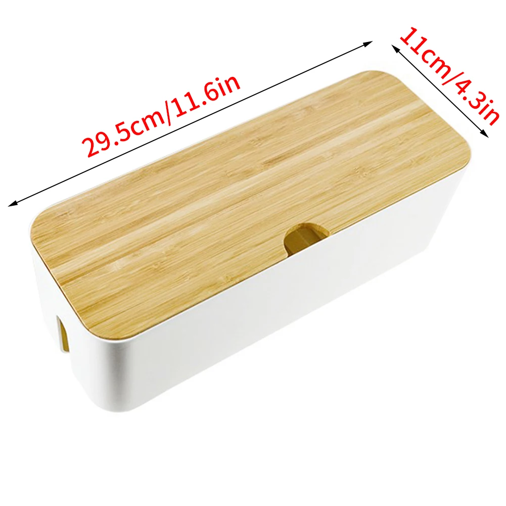 

Data Cable Storage Box Cable Box White Power Socket Storage Box Hide Extension Box For Wire Cable Data Line 29.5x11x11.4cm