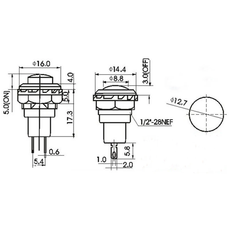 30pcs 12mm Lock Latching OFF- ON Push Button Switch maintained fixed pushbutton switches | Обустройство дома