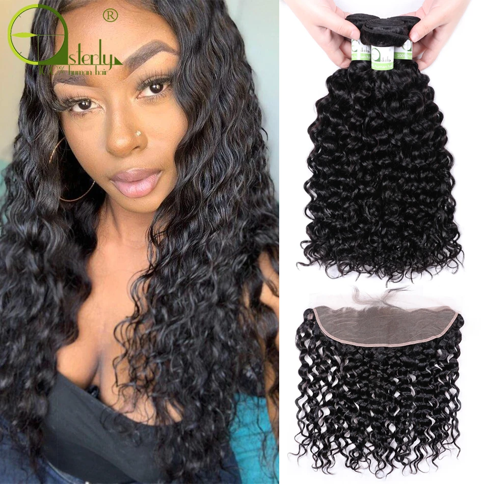 Волнистые волнистые пучки с фронтальной связкой 13х4 кружевные фронтальные