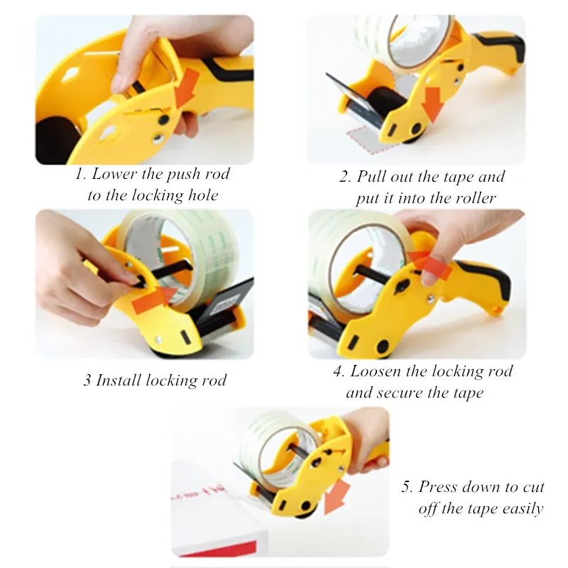 

Manual 2 Colors Scotch Tape Carton Office Fast Plastic Handy Tape Dispenser