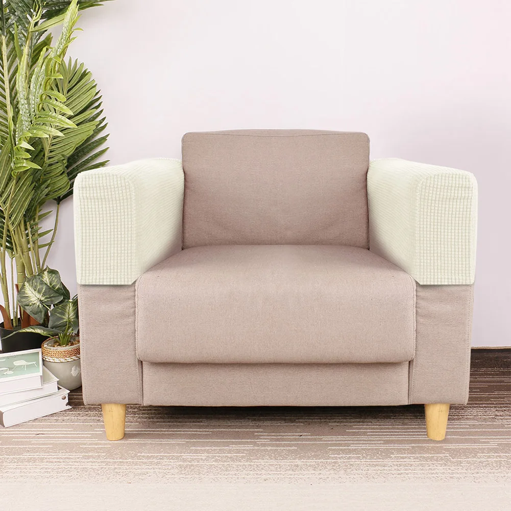 

2 Pcs Sofa Furniture Armrest Covers Couch Chair Arm Protectors Stretchy for Home VC