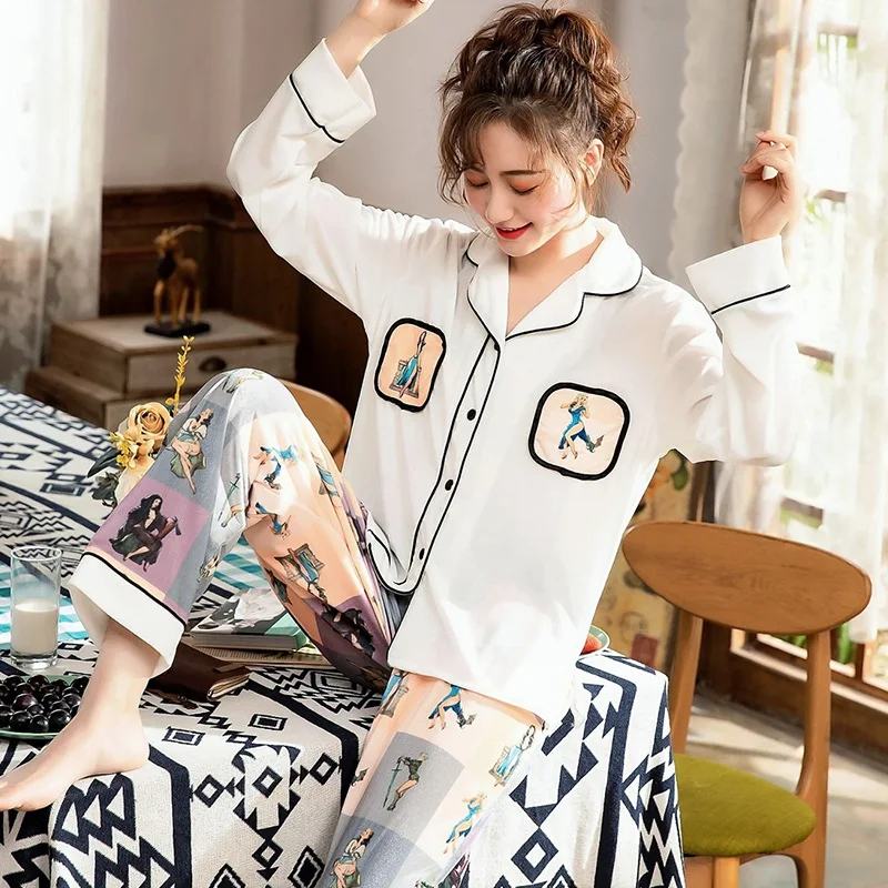 Smmoloa длинный рукав бархат зимняя Пижама Женская Уютная пижама|Комплекты пижам| |