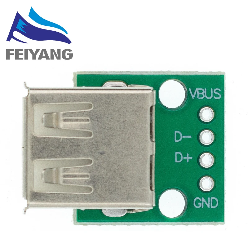 5 шт. USB штекер/мини микро к DIP адаптер гнездовой разъем 2 54 Разъем B Type-C USB2.0 3 0