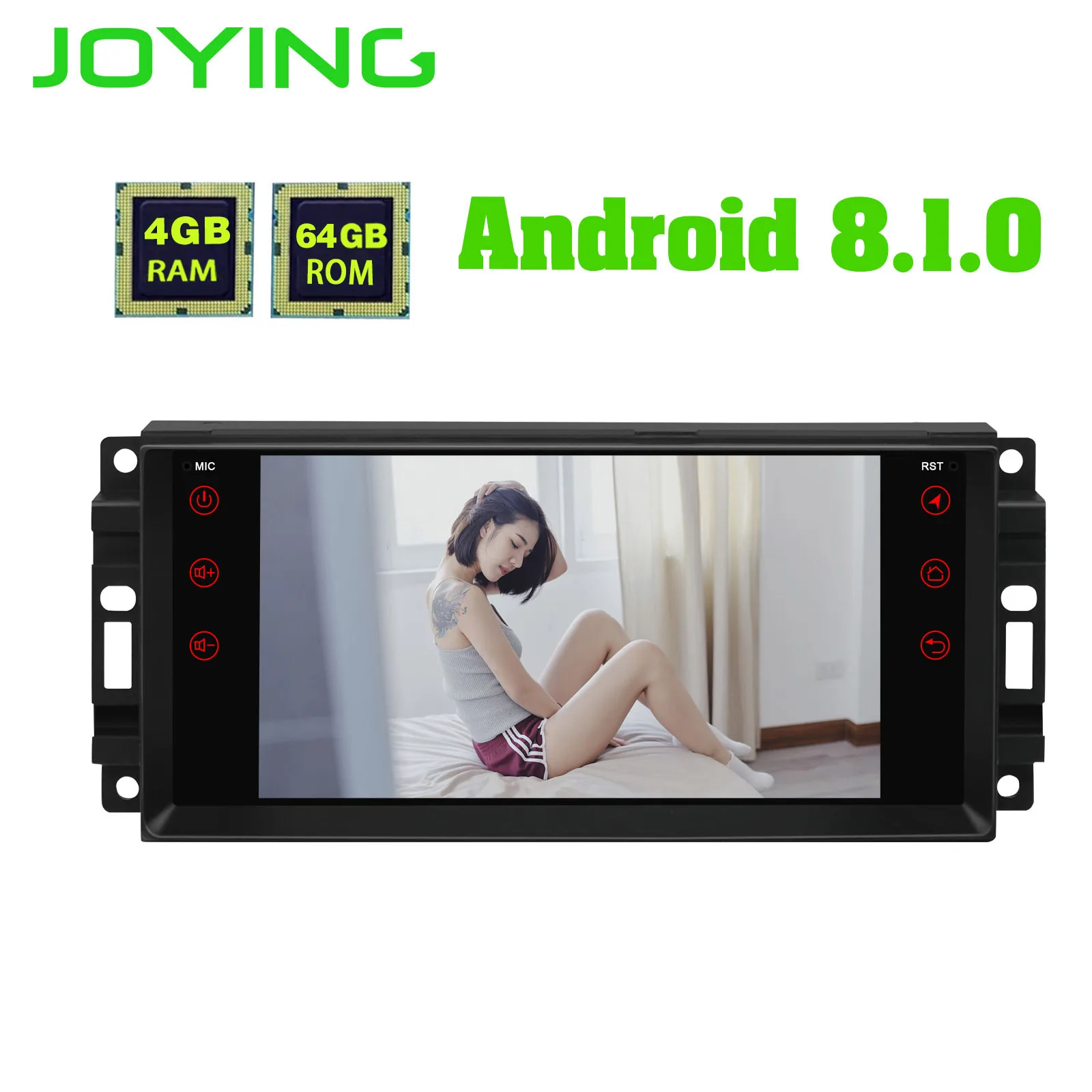 Android 8 1 автомобильный Радио стерео плеер 4 Гб + 64 ГБ с DSP для Jeep Octa Core 1024*600 поддержка
