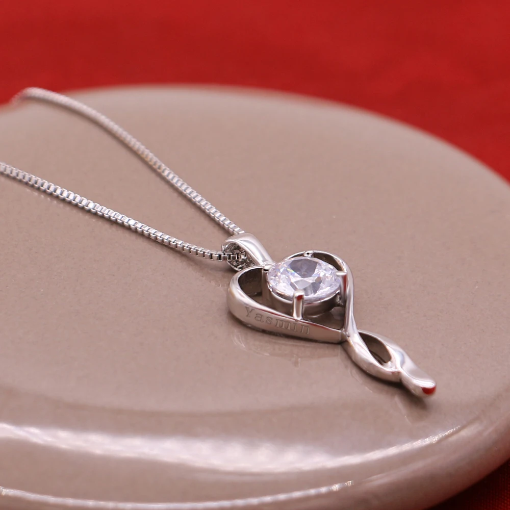 Благородное женское посеребренное ожерелье кулон милое популярные украшения