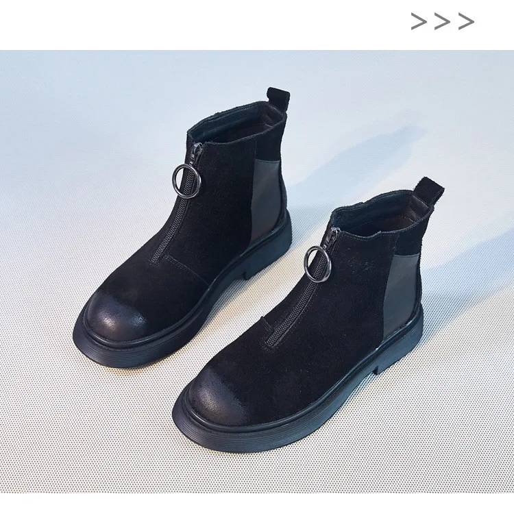 Botas mujer в стиле ретро; ; повседневная обувь; Ботинки martin; женские модные брендовые ботильоны из натуральной кожи с заклепками; Цвет Черный