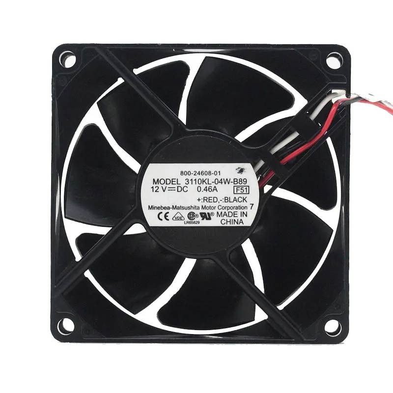 

Original NMB 3110KL-04W-B89 double ball case 12V8 CM 8025 large air volume inverter fan