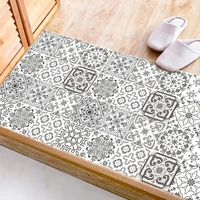 50pcs matte tile sticker gray retro pattern frosted wall sticker floor sticker kitchen bathroom waterproof decorative stickers