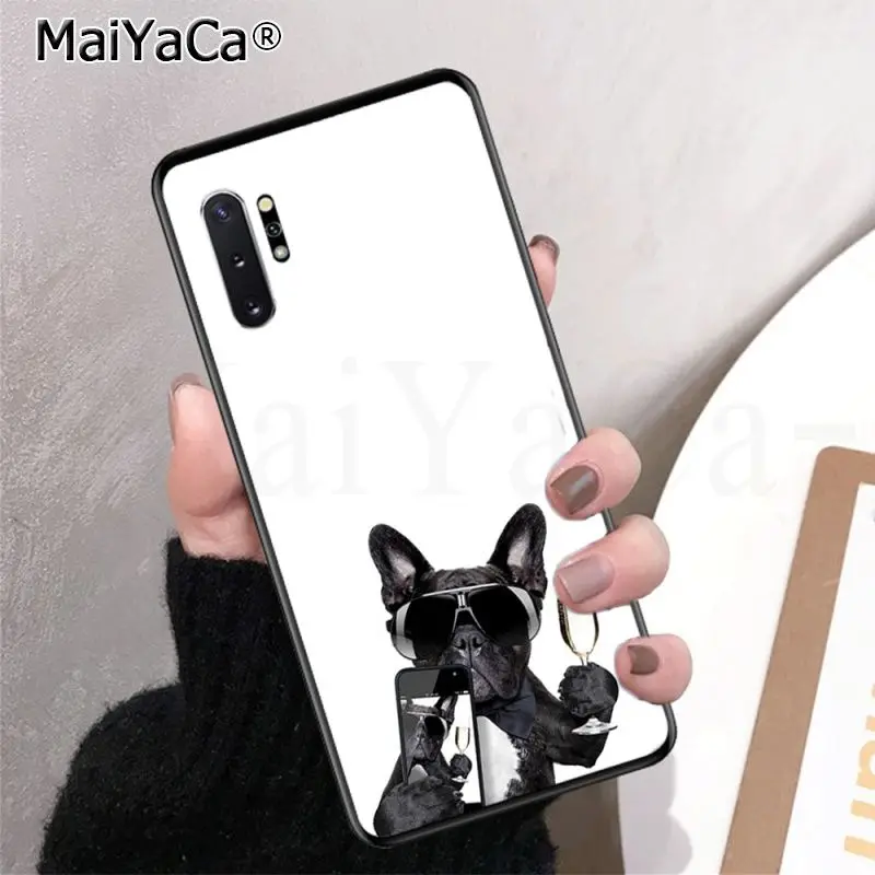 Высококачественный чехол для телефона MaiYaCa Frenchies Pretty puppy Pug Bulldog samsung note 3 4 5 7 8 9 10 Pro